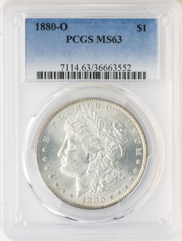 1880-O Morgan $1 NGC MS63