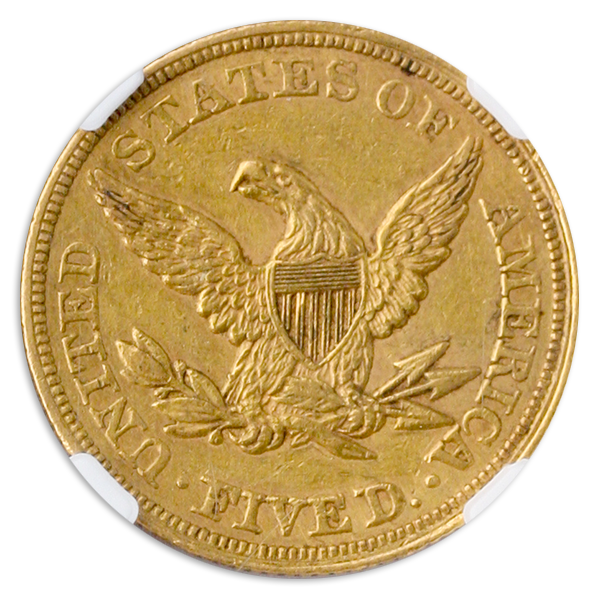 1864 $5 Liberty NGC AU55 CAC 1864 $5 Liberty NGC AU55 CAC