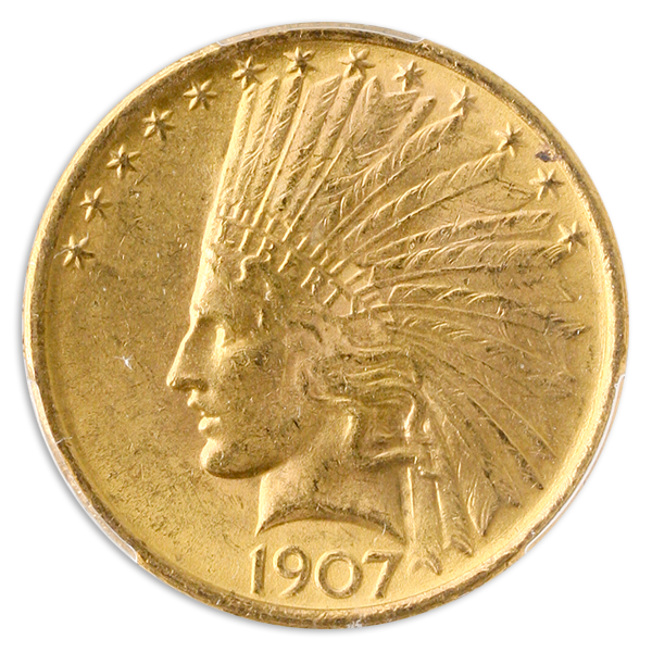 1907 $10 Indian No Motto PCGS MS64 CAC + 1907 $10 Indian No Motto PCGS MS64 CAC +