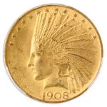 1908 $10 Indian With Motto PCGS MS64 CAC +