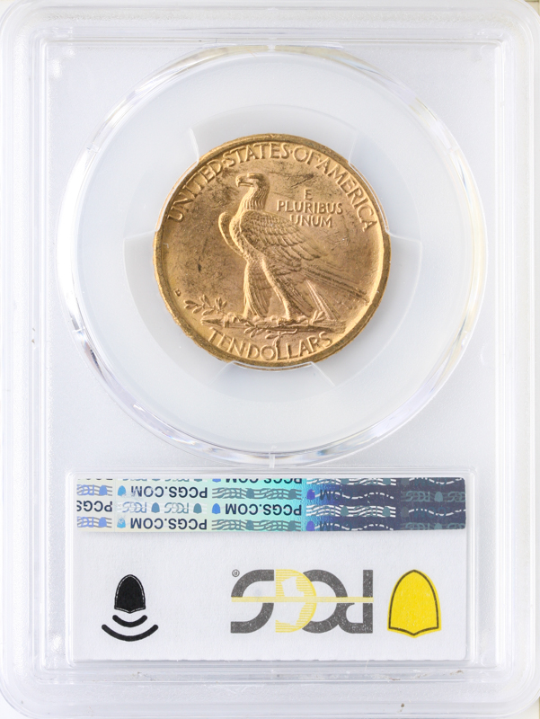 1908-D $10 Indian No Motto PCGS MS62 CAC + 1908-D $10 Indian No Motto PCGS MS62 CAC +