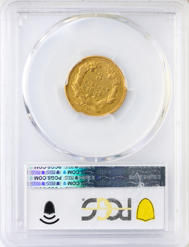 1854-O $3 Indian Princess PCGS XF45 CAC 1854-O $3 Indian Princess PCGS XF45 CAC