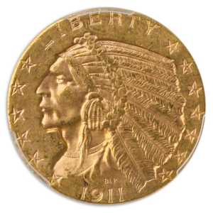 1911-D $5 Indian PCGS MS63 CAC