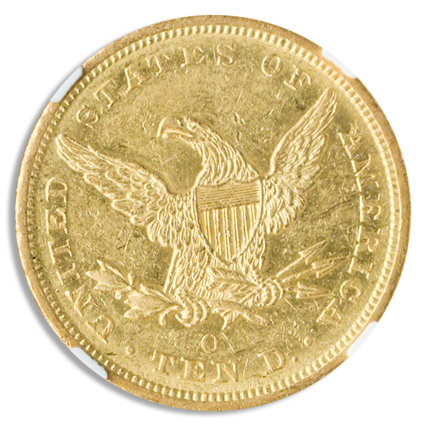 1846/5-O $10 Liberty S.S. Republic Double O NGC AU58 1846/5-O $10 Liberty S.S. Republic Double O NGC AU58
