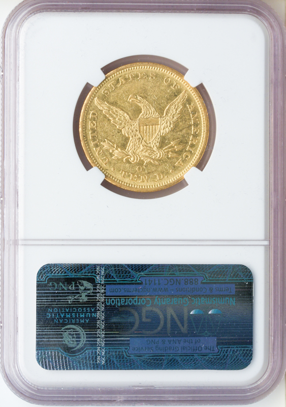 1846/5-O $10 Liberty S.S. Republic Double O NGC AU58 1846/5-O $10 Liberty S.S. Republic Double O NGC AU58