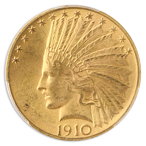 1910 $10 Indian PCGS MS64 CAC + 1910 $10 Indian PCGS MS64 CAC +