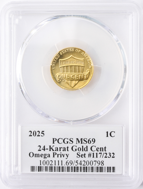 2025 1C Omega Privy 24-Karat PCGS MS69 # 117