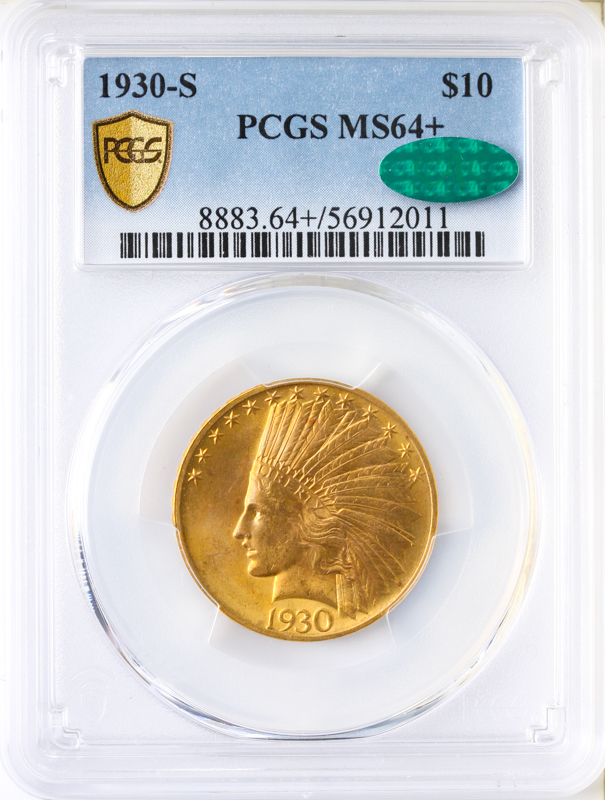 1930-S $10 Indian PCGS MS64 CAC +