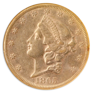 1865-S $20 Liberty NGC AU53