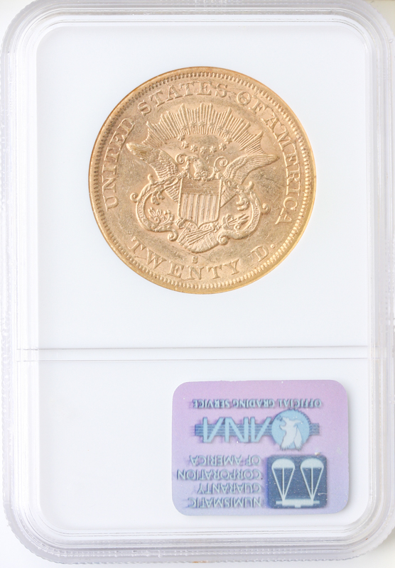 1865-S $20 Liberty NGC AU53 1865-S $20 Liberty NGC AU53