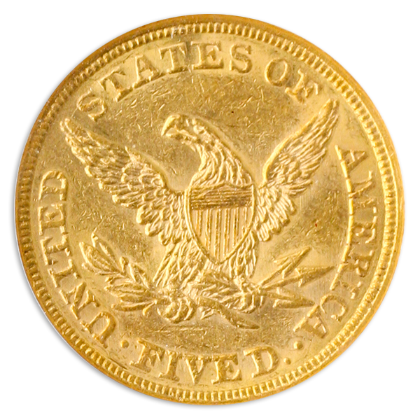 1861 $5 Liberty Gold Half Eagle NGC AU55 1861 $5 Liberty Gold Half Eagle NGC AU55