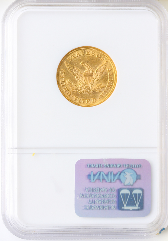 1861 $5 Liberty Gold Half Eagle NGC AU55 1861 $5 Liberty Gold Half Eagle NGC AU55