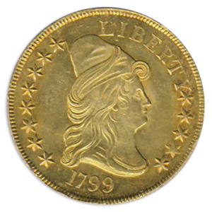 1799 $10 Draped Bust Small Stars PCGS MS64 CAC