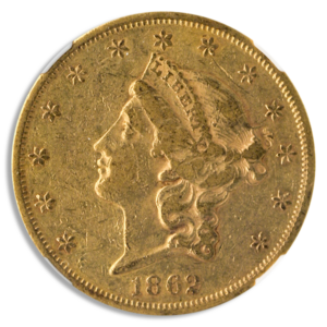 1862 $20 Liberty NGC XF45