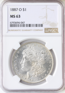 1887-O $1 Morgan Silver Dollar NGC MS63