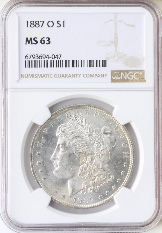 1887-O Morgan $1 NGC MS63