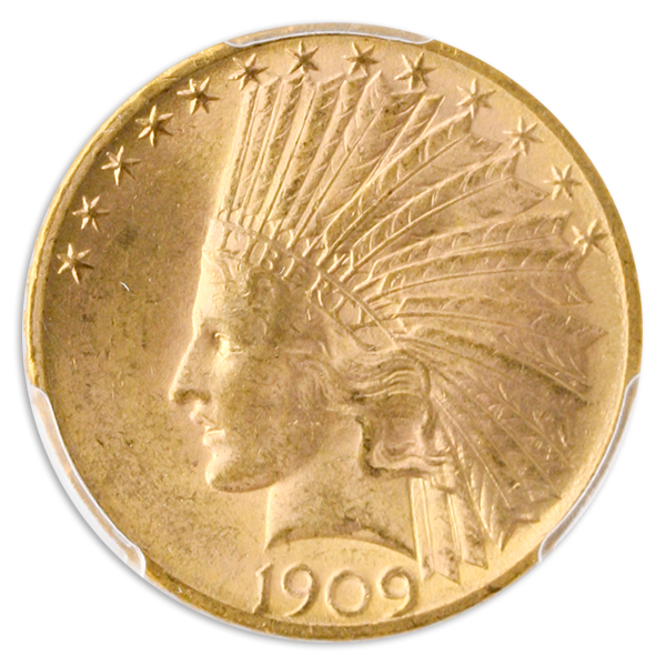 1909-S $10 Indian PCGS MS63 CAC + 1909-S $10 Indian PCGS MS63 CAC +