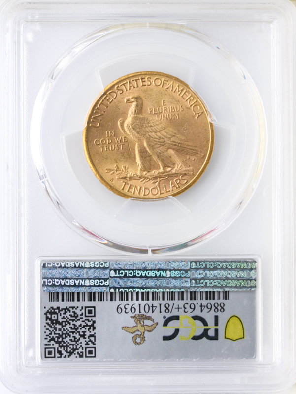 1909-S $10 Indian PCGS MS63 CAC + 1909-S $10 Indian PCGS MS63 CAC +