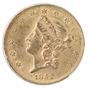 1852 $20 Liberty PCGS MS61 CAC