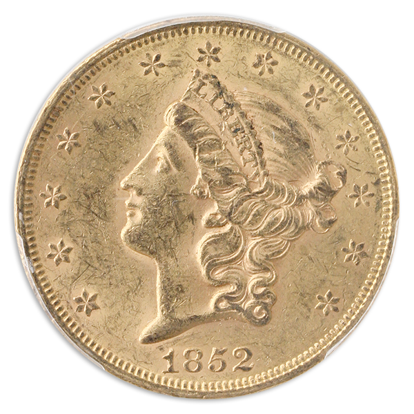 1852 $20 Liberty PCGS MS61 CAC 1852 $20 Liberty PCGS MS61 CAC