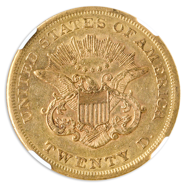 1864 $20 Liberty NGC AU53 CAC 1864 $20 Liberty NGC AU53 CAC