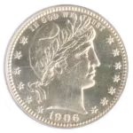 1906 25C Barber Quarter PCGS PR67