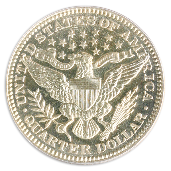 1906 BARBER QUARTER PCGS PR67