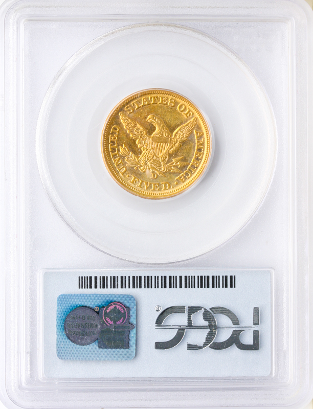 1860-D $5 Liberty PCGS AU58 1860-D $5 Liberty PCGS AU58