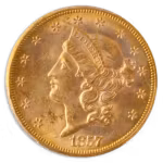 1857-S $20 Liberty SSCA PCGS AU58 CAC