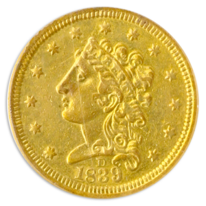1839-D $2.50 Classic PCGS AU50