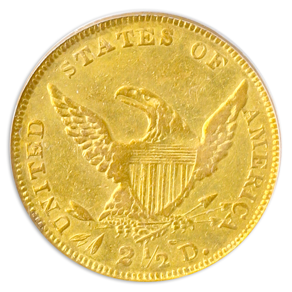 1839-D $2.50 Classic PCGS AU50 1839-D $2.50 Classic PCGS AU50