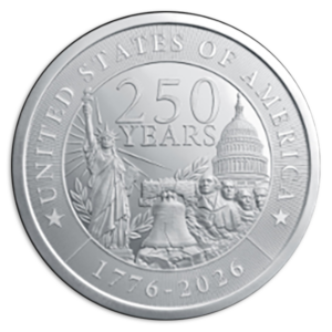 2 oz Silver Round U.S. 250th Anniversary