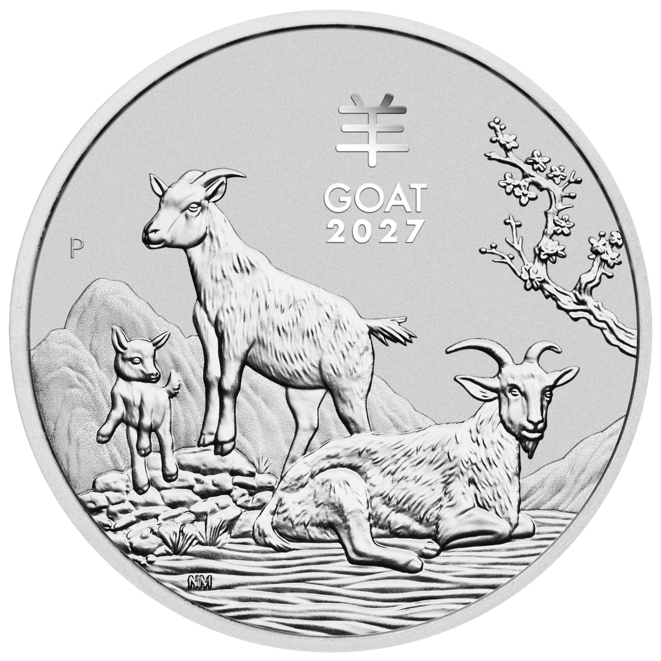 2027 2 oz Lunar Goat Silver Coin 2027 2 oz Lunar Goat Silver Coin