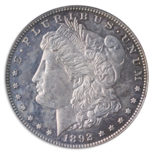 1892 MORGAN $1 PCGS PR63 CAC