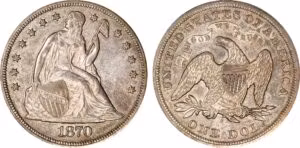 1870-S Seated Liberty Dollar