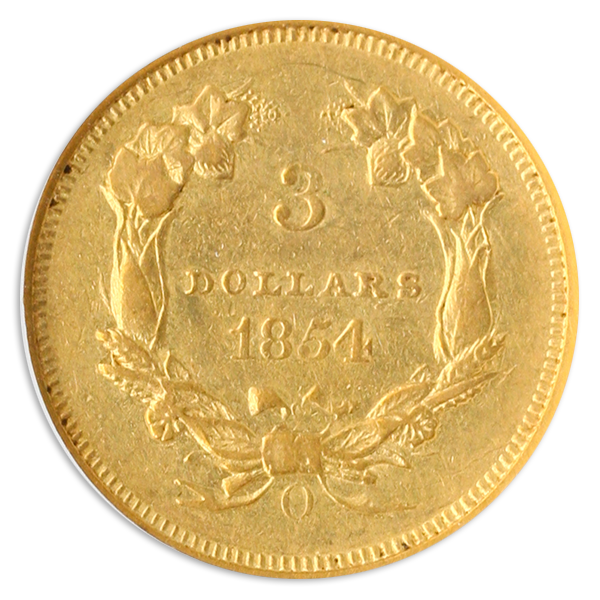 $3 GOLD 1854-O $3 GOLD 1854-O