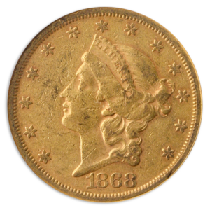 1868 $20 Liberty NGC XF45 CAC
