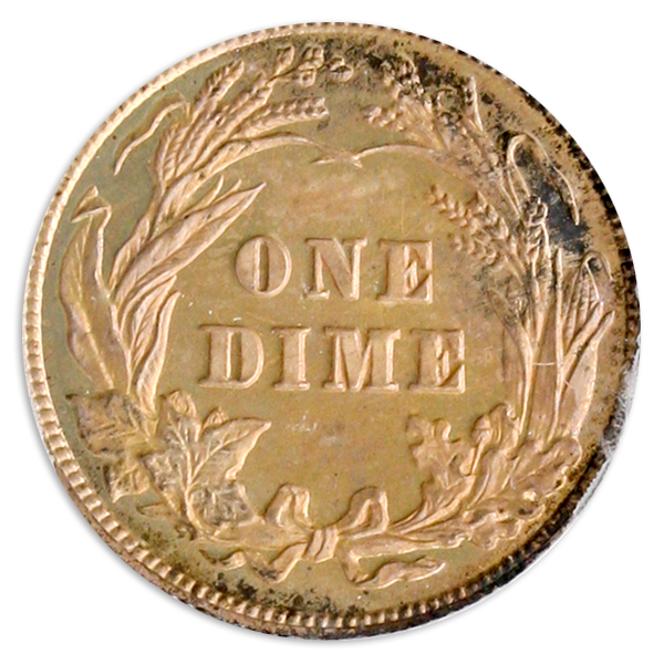 1901 BARBER DIME 4885 PCGS PR66 CAC
