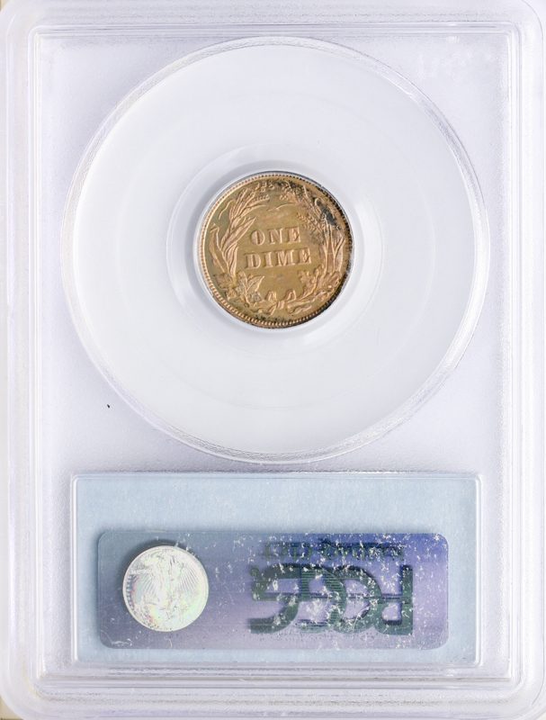 1901 BARBER DIME 4885 PCGS PR66 CAC