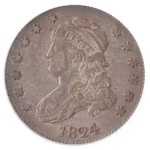 1824/2 25C Capped Bust Quarter Large Size PCGS XF40 CAC