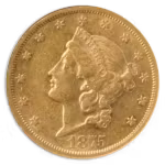 1875-S $20 Liberty NGC AU50 CAC