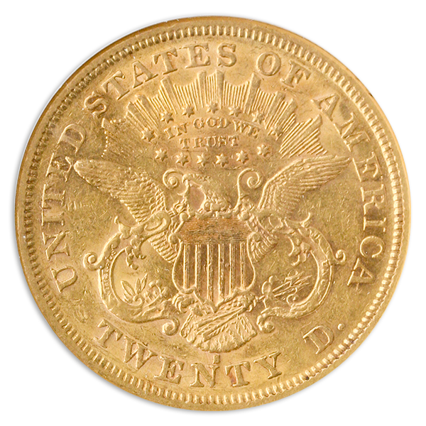 1875-S $20 Liberty NGC AU50 CAC
