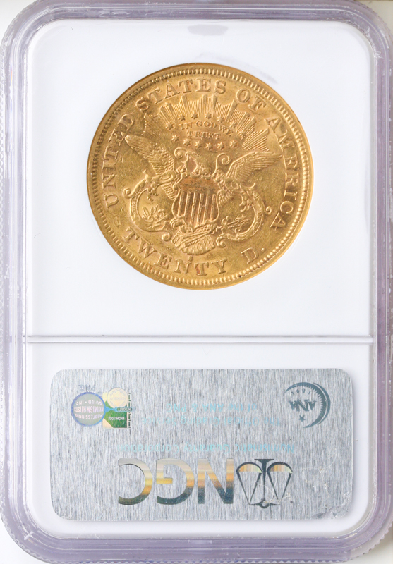 1875-S $20 Liberty NGC AU50 CAC