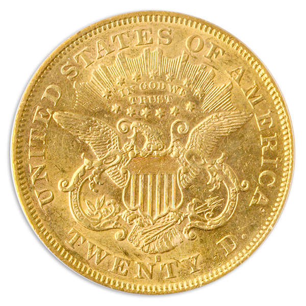 1876-S $20 Liberty PCGS AU50 CAC