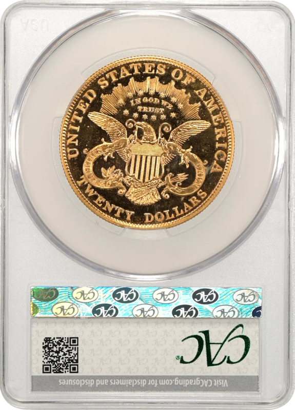 1906 $20 Liberty CACG PR65 CAMEO