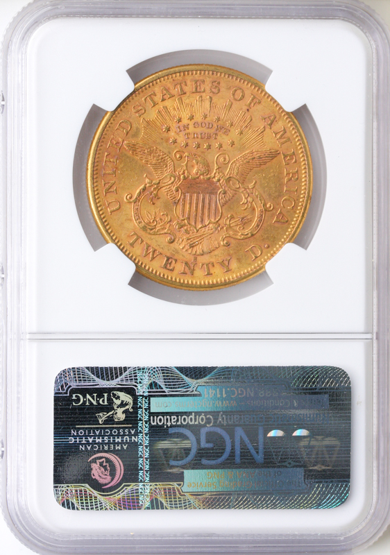 1874-S $20 Liberty NGC MS61 CAC