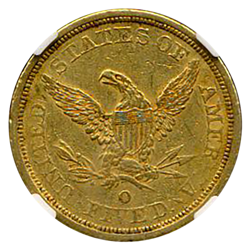 1843-O $5 Liberty Large Letters NGC AU55 CAC 1843-O $5 Liberty Large Letters NGC AU55 CAC