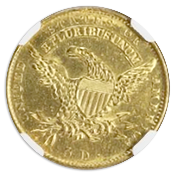1833 $5 Capped Bust Half Eagle NGC AU58