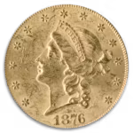 1876-S $20 Liberty Centennial NGC MS61