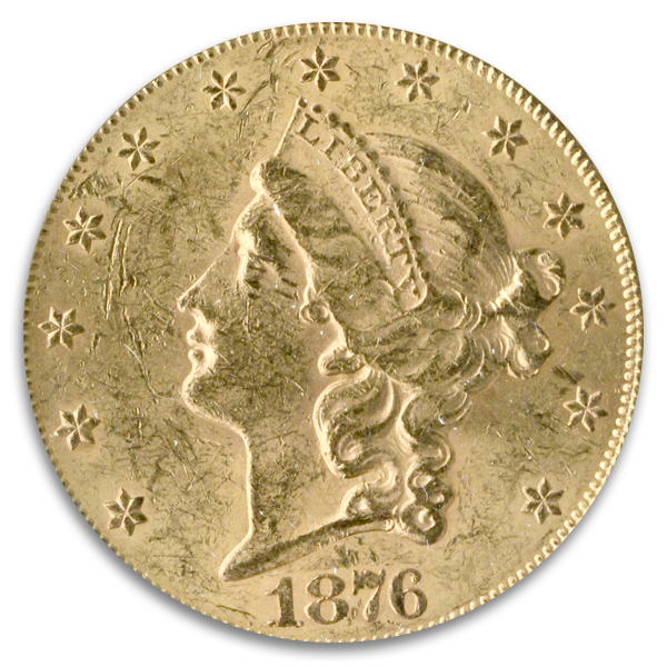 1876-S $20 Liberty Centennial NGC MS61 1876-S $20 Liberty Centennial NGC MS61